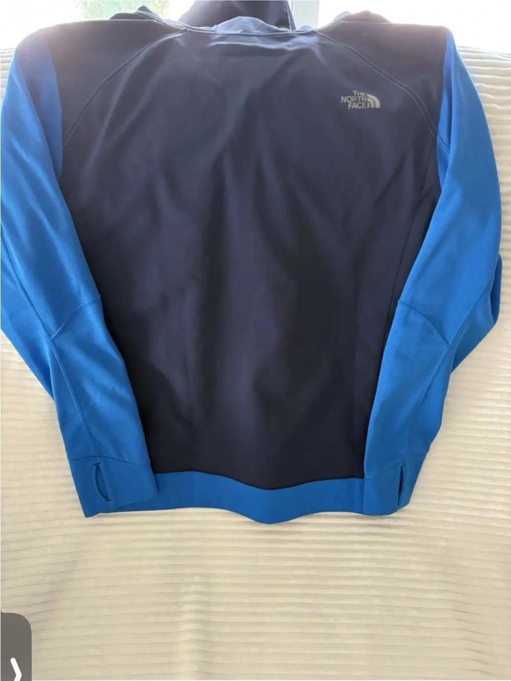The North Face Men’s Large Blue Full Zip Softshell Jacket Hooded Performance
